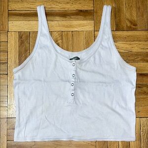 Wild Fable Henley Cropped Tank Top